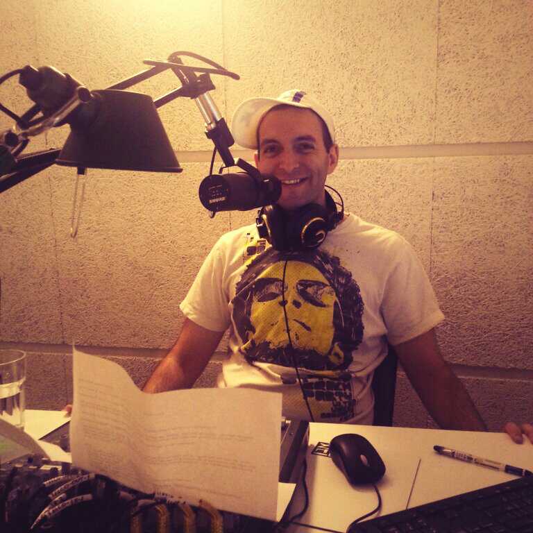 DJ Antithesis in the TLV1 studio