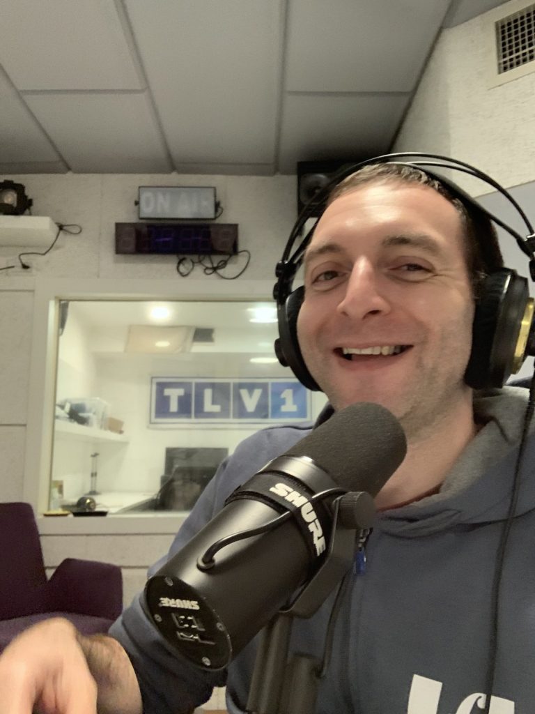 DJ Antithesis in the TLV1 studio, December 2021
