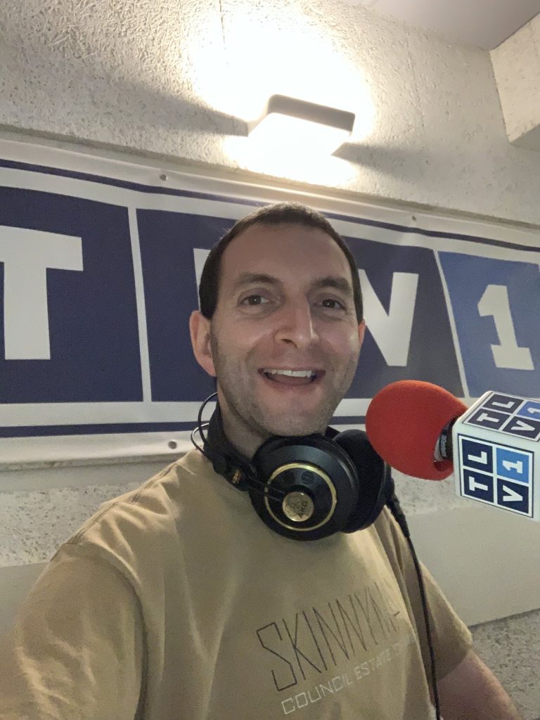 DJ Antithesis in the TLV1 studio, June 2020