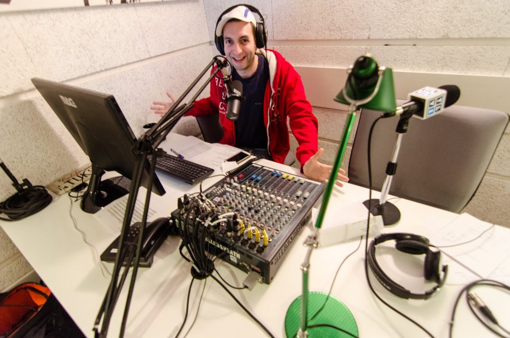 DJ Antithesis in the TLV1 studio